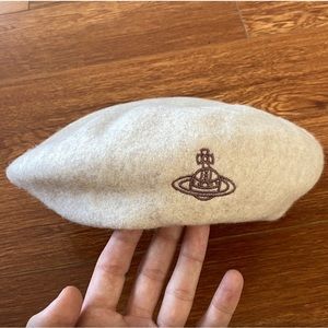Vivienne Westwood Beige Wool Beret S-M Hat